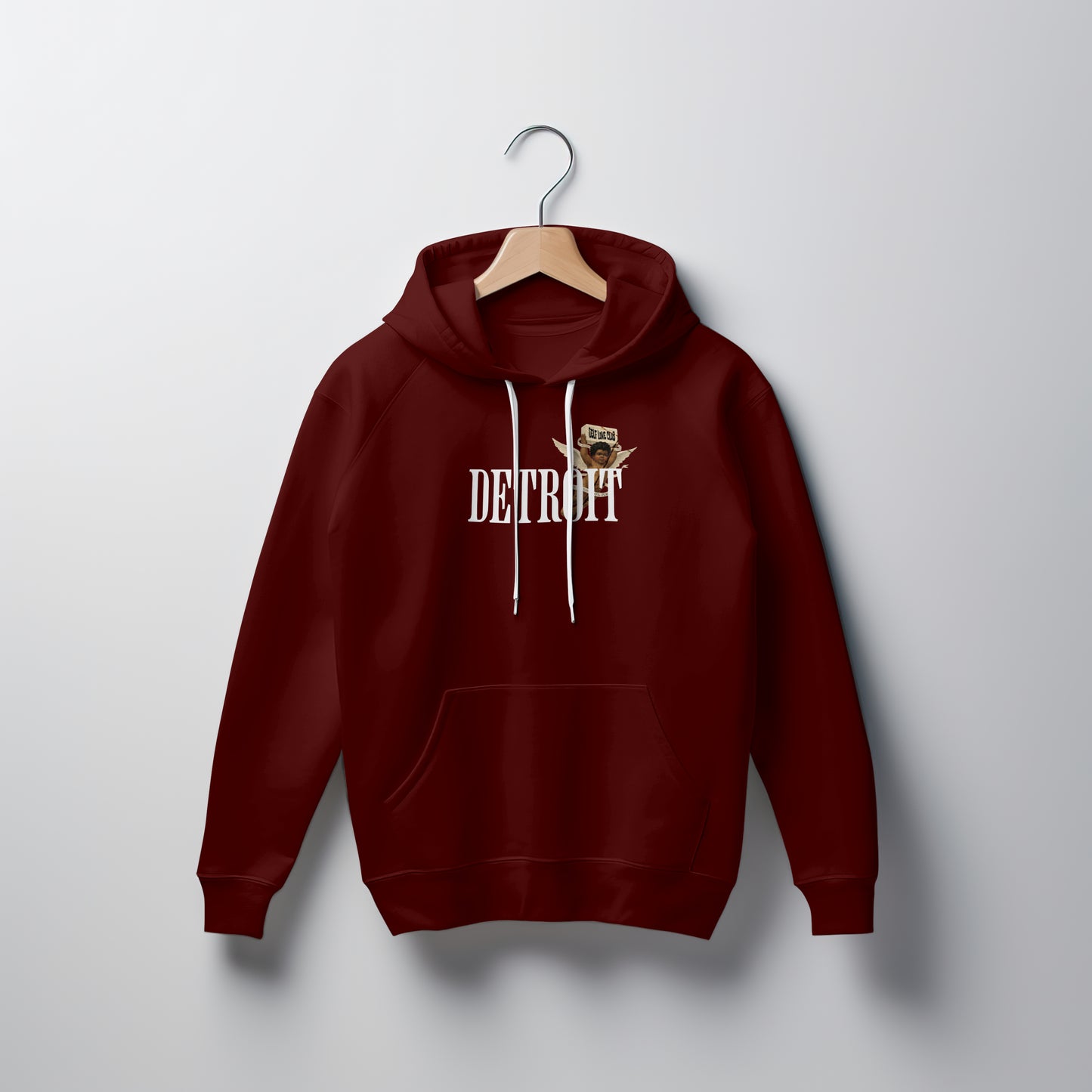 Detroit Classic Crest Hoodie-Maroon